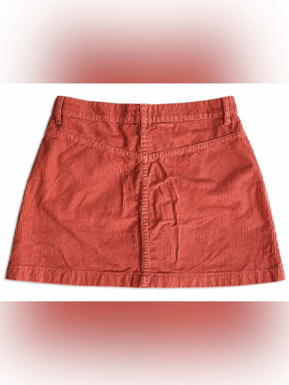 Free People Ray Cord Mini Skirt Myrrh Terracotta Size 8 - Picture 4 of 12